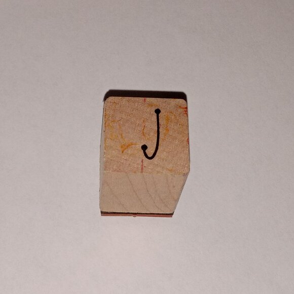 🎯 10 for $10 / Mounted Rubber Stamp "j" Scrapbooking Stamp - Picture 1 of 4